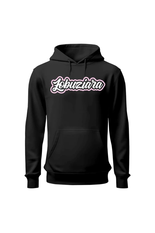 Bluza damska z kapturem Łobuziara - czarna