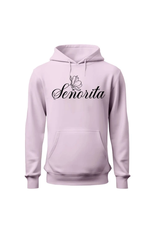 Bluza damska z kapturem Senorita - różowa