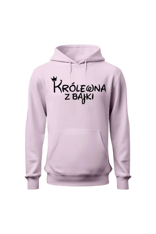 Bluza damska z kapturem Królewna z bajki - różowa