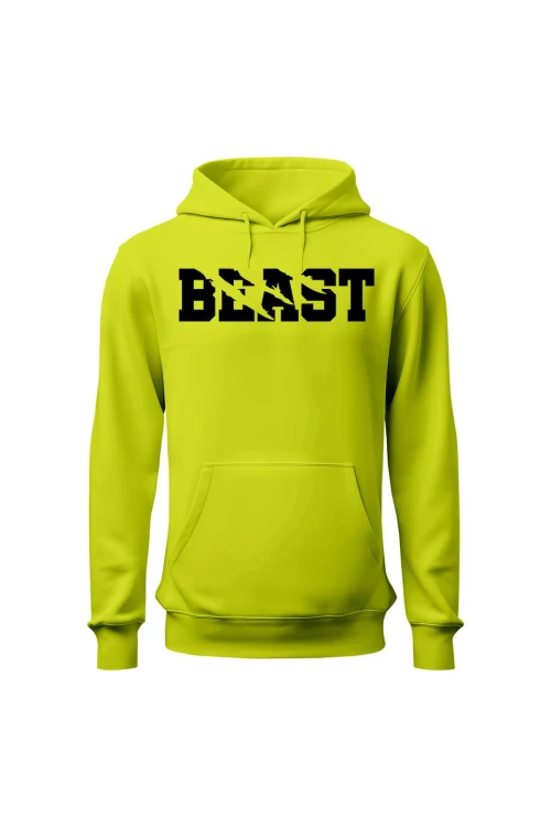 Bluza męska z kapturem Beast - limonka