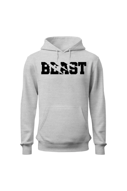 Bluza męska z kapturem Beast - szara