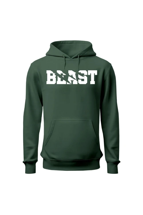 Bluza męska z kapturem Beast - zielona