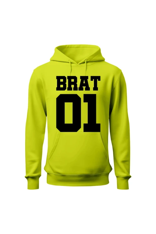 Bluza męska z kapturem Brat 01 - limonka