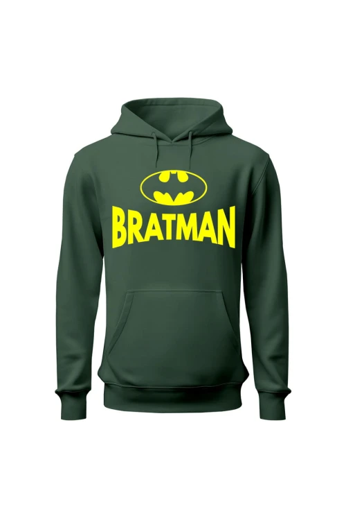 Bluza męska z kapturem Bratman - zielona
