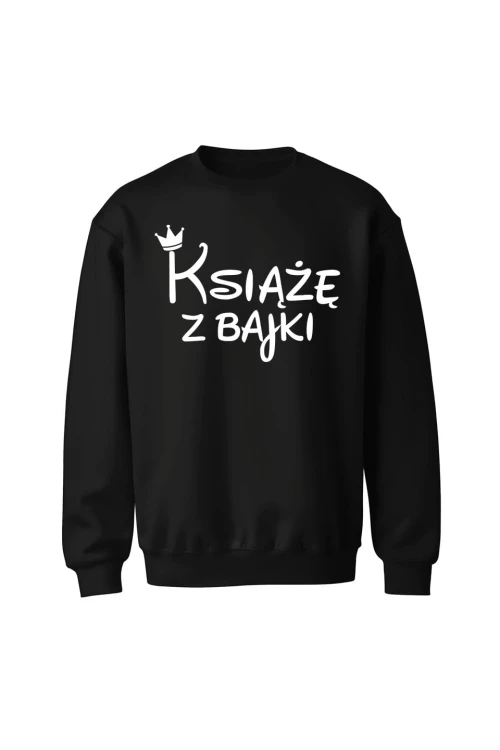 Bluza bez kaptura Książę z bajki - czarna