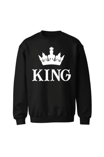 Bluza bez kaptura King - czarna
