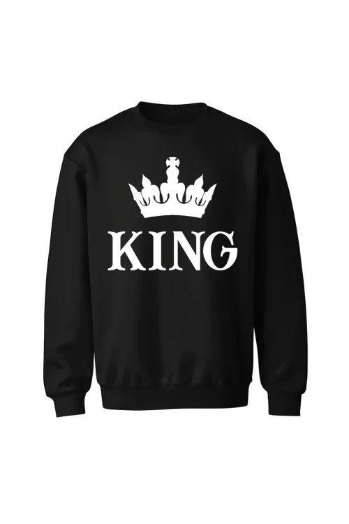 Bluza bez kaptura King - czarna