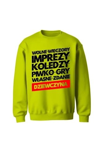Bluza bez kaptura Wolne wieczory imprezy koledzy piwko gry własne zdanie