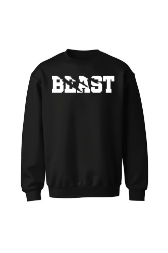 Bluza bez kaptura Beast - czarna