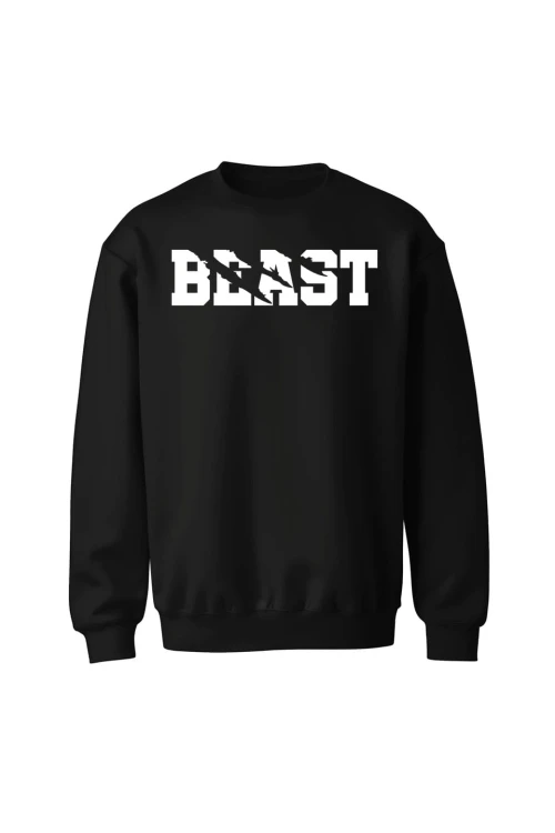 Bluza bez kaptura Beast - czarna