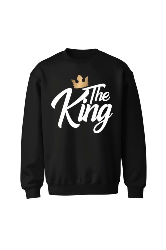 Bluza bez kaptura The king - czarna
