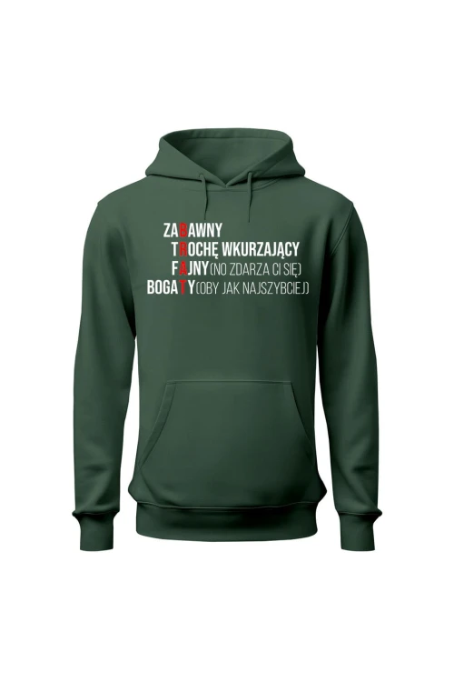 Bluza męska z kapturem Brat cechy krzyżówka - zielona
