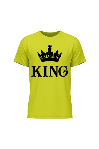 Koszulka męska King - limonka