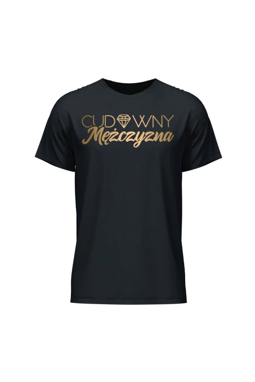 Koszulka męska Cudowny mężczyzna - czarna