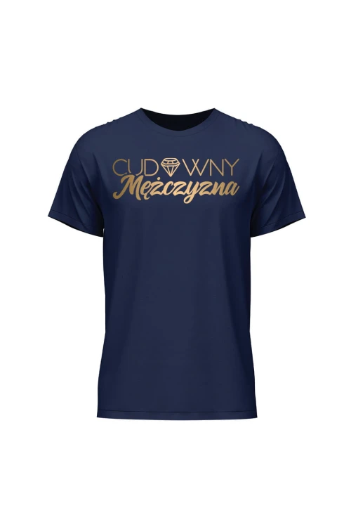 Koszulka męska Cudowny mężczyzna - granatowa