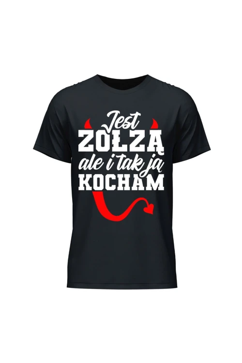Koszulka męska Jest zołzą ale i tak ją kocham - czarna
