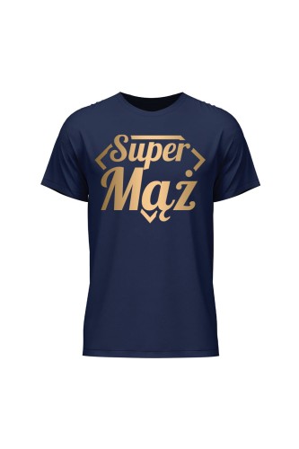 Koszulka męska Super Mąż - granatowa