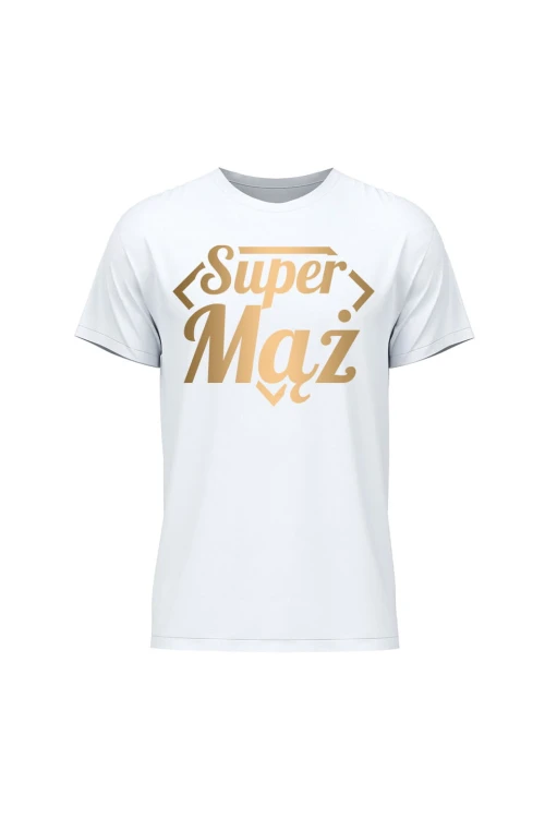 Koszulka męska Super Mąż - biała