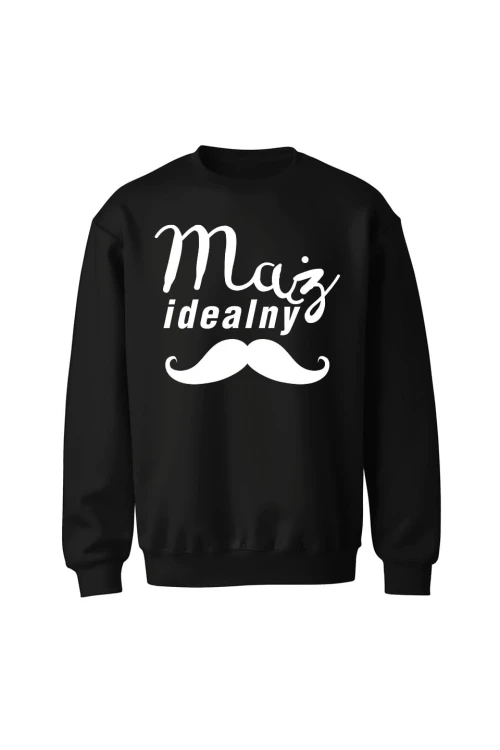 Bluza bez kaptura Mąż idealny - czarna