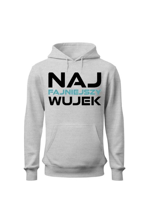 Bluza męska z kapturem Naj fajniejszy wujek - szara