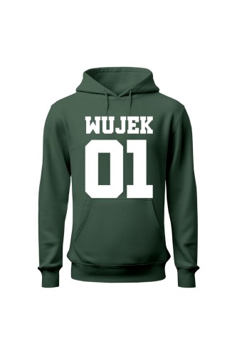 Bluza męska z kapturem Wujek 01 - zielona