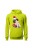 Bluza męska z kapturem Świąteczny piesek - limonka