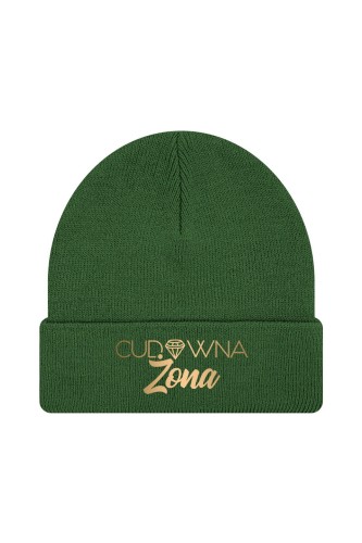 Czapka zimowa Cudowna Żona - ciemnozielona