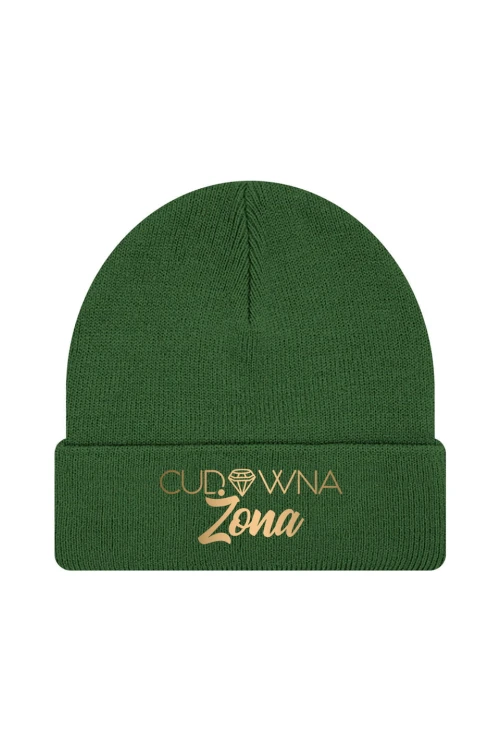 Czapka zimowa Cudowna Żona - ciemnozielona