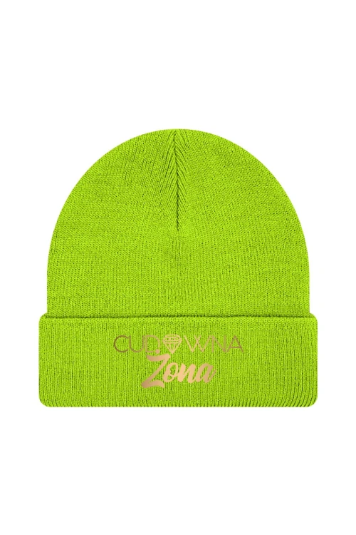 Czapka zimowa Cudowna Żona - limonka