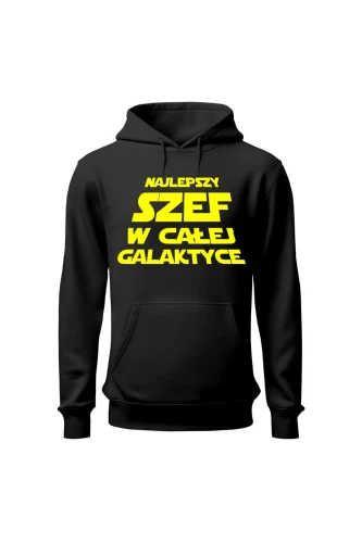 Bluza męska z kapturem Najlepszy szef w całej galaktyce