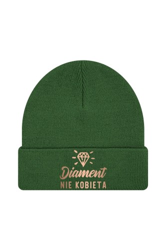 Czapka zimowa Diament nie kobieta - ciemnozielona