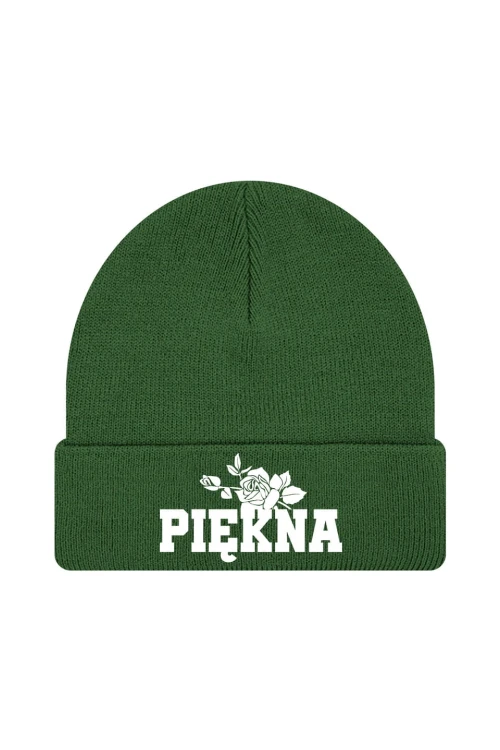Czapka zimowa Piękna - ciemnozielona
