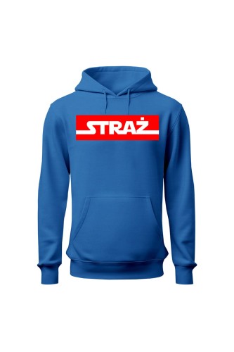 Bluza męska z kapturem STRAŻ - niebieska