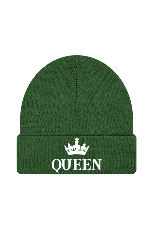 Czapka zimowa Queen - ciemnozielona