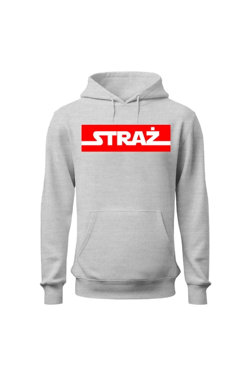 Bluza męska z kapturem STRAŻ - szara
