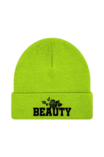 Czapka zimowa Beauty - limonka
