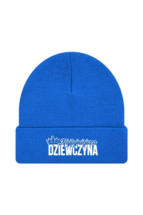 Czapka zimowa Najfajniejsza dziewczyna - niebieska