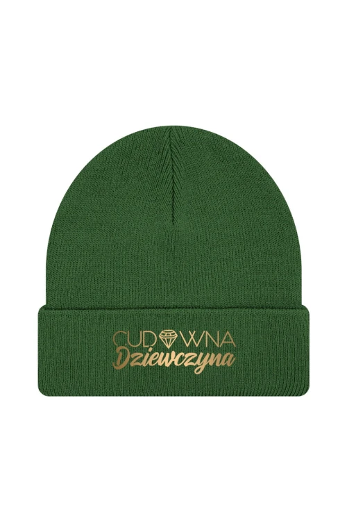 Czapka zimowa Cudowna dziewczyna - ciemnozielona
