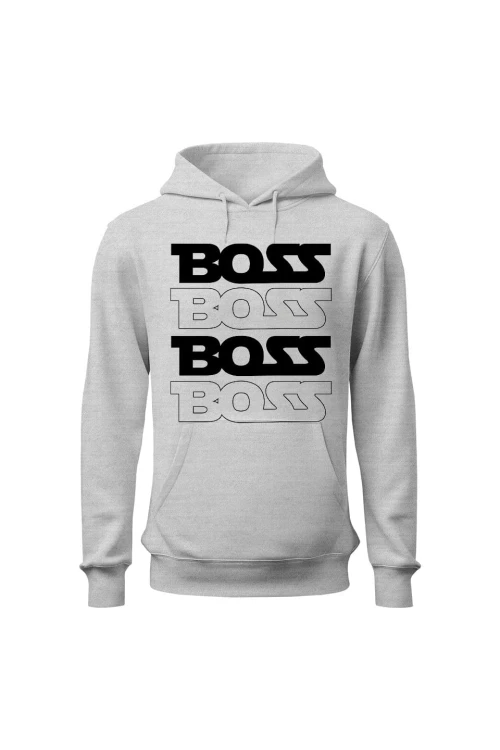 Bluza męska z kapturem Boss boss - szara
