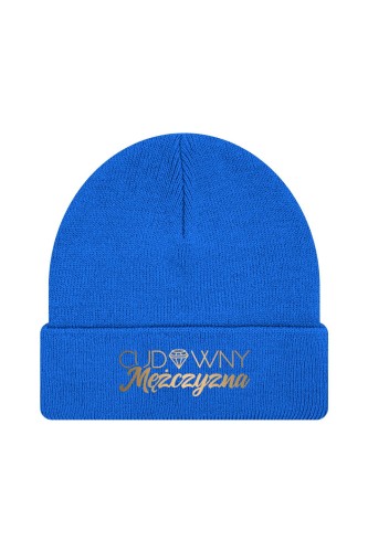 Czapka zimowa Cudowny mężczyzna - niebieska