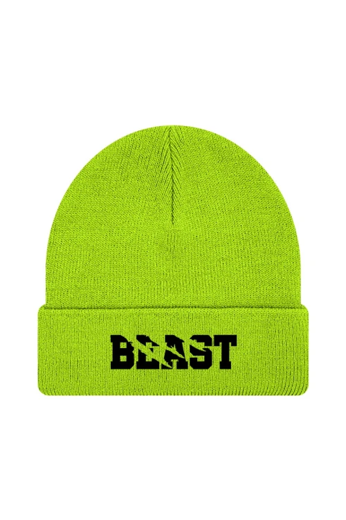 Czapka zimowa Beast - limonka