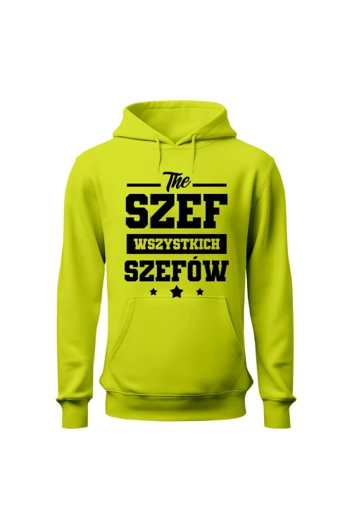 Bluza męska z kapturem The szef wszystkich szefów - limonka