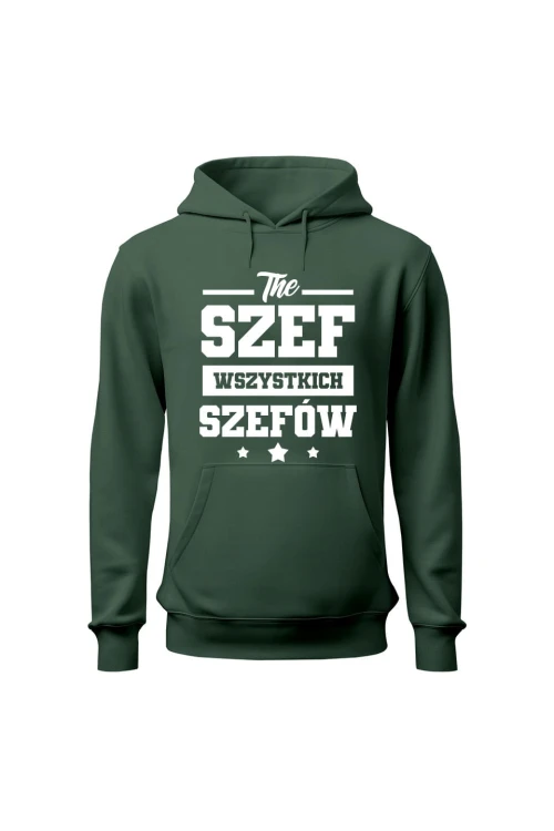 Bluza męska z kapturem The szef wszystkich szefów - zielona