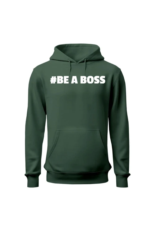 Bluza męska z kapturem Be a boss - zielona