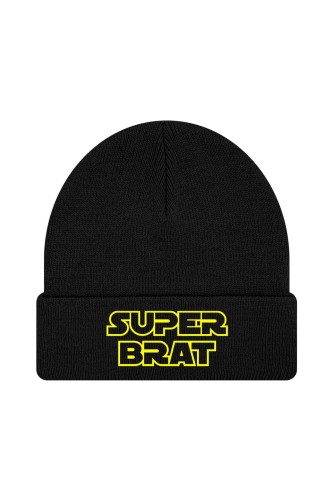 Czapka zimowa Super brat - czarna