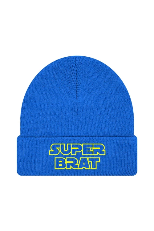 Czapka zimowa Super brat - niebieska