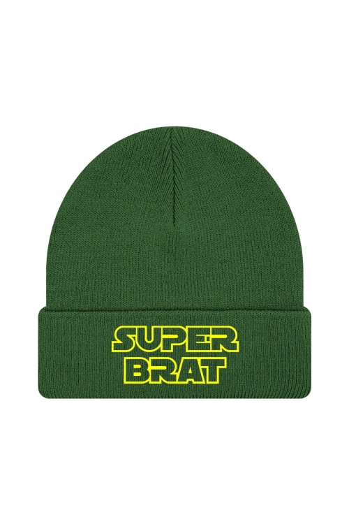 Czapka zimowa Super brat - ciemnozielona