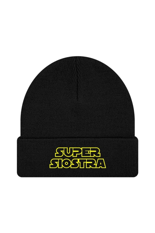 Czapka zimowa Super siostra - czarna