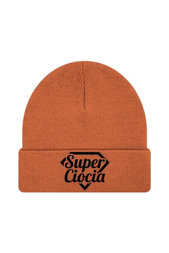 Czapka zimowa Super ciocia - pomarańczowa