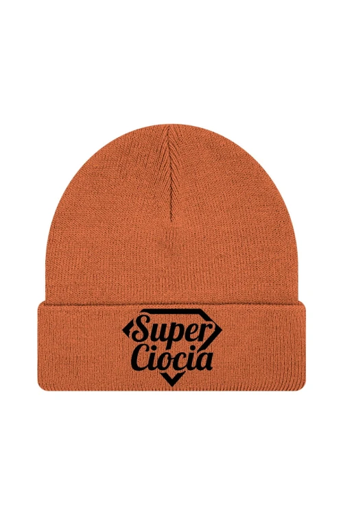 Czapka zimowa Super ciocia - pomarańczowa